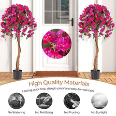 130cm Artificial Azalea Tree with 576 Flowers and 288 Leaves