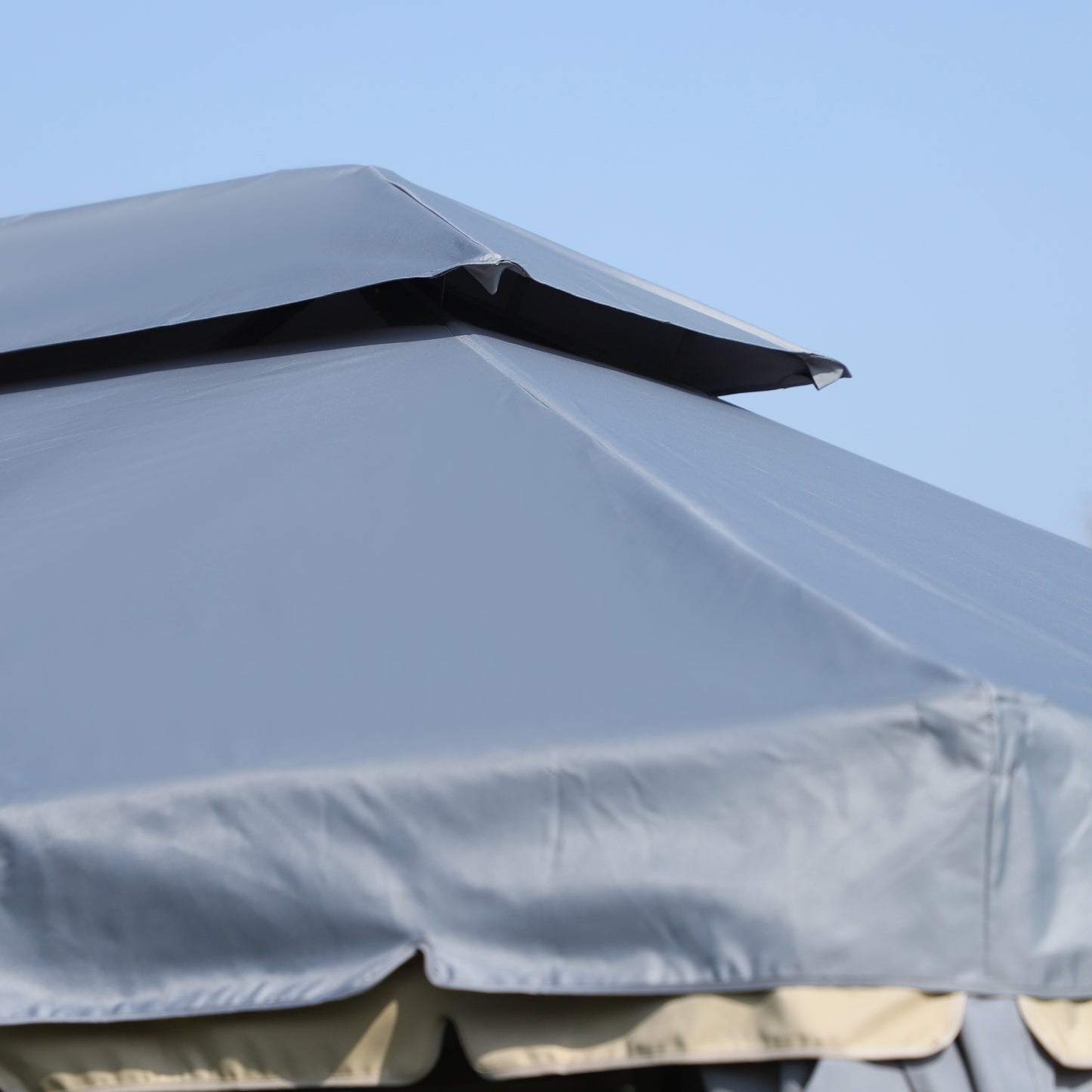 Outsunny 3 x 4m Aluminium Garden√Ç Gazebo, Marquee Canopy Shelter Pavilion Party Tent with Nets and Curtains for Garden and Deck, Grey