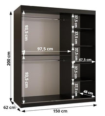 Larvik II Sliding Door Wardrobe 150cm