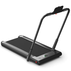 Folding Treadmill with LED Display Bluetooth Speaker-Black