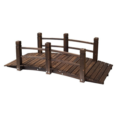 1.5M Wooden Garden Bridge Lawn Décor - lalafurniture