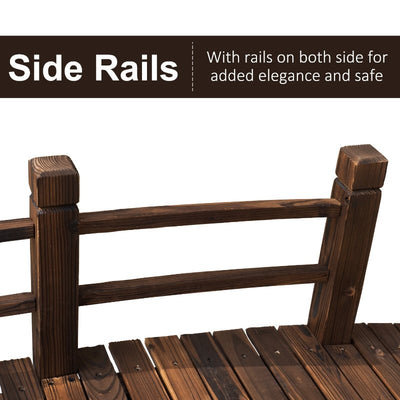 1.5M Wooden Garden Bridge Lawn Décor - lalafurniture