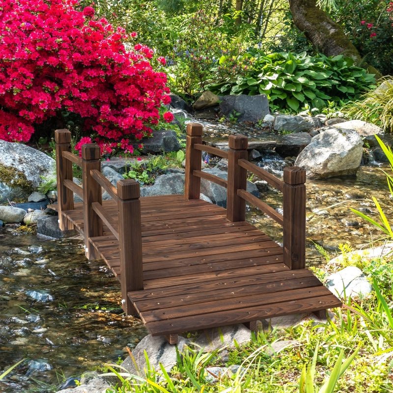 1.5M Wooden Garden Bridge Lawn Décor - lalafurniture