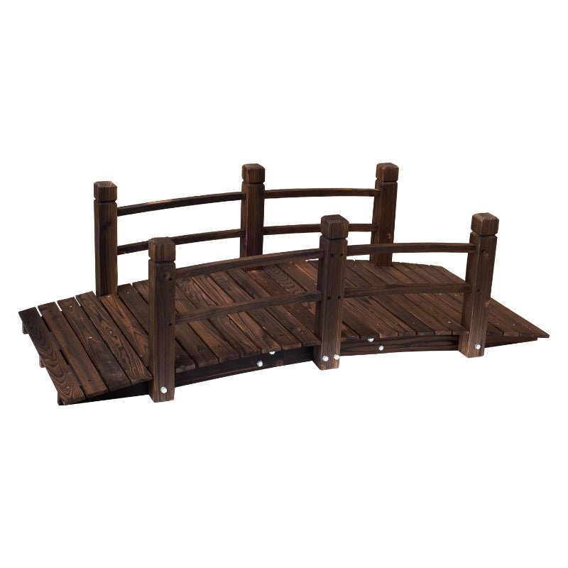 1.5M Wooden Garden Bridge Lawn Décor - lalafurniture