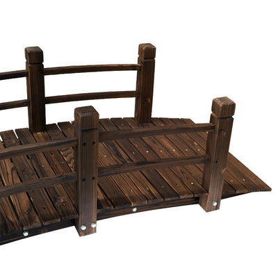 1.5M Wooden Garden Bridge Lawn Décor - lalafurniture