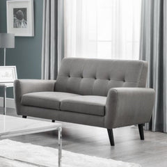 Monza Grey Fabric Compact 2-Seat Sofa