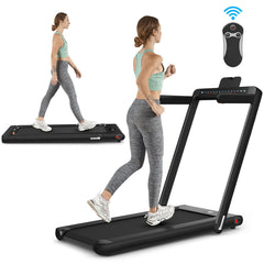 Folding Treadmill Electric 1-12KM/H with Bluetooth-Black