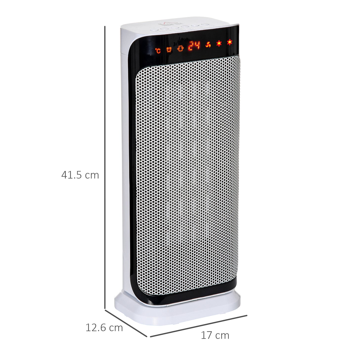 HOMCOM 2000W Electric Heater, PTC Ceramic Portable Fan Heater with Overheating & Tip-Over Protection, 8H Timer, 45√Ç¬∞ Oscillating Heater for Home, Office, Study, Bedroom