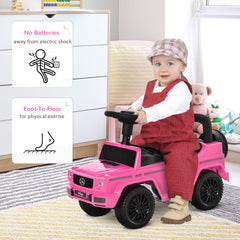 HOMCOM 3 in 1 Kids Ride On Car G350 Licensed Foot To Floor Slider Toddler Push Along NO POWER Pink 12-36 months