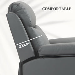 HOMCOM Faux Leather 70√Ç¬∞ Electric Riser Recliner Chair - Grey