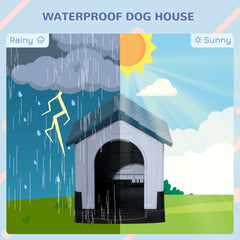 بيت خارجي للكلاب من PawHut، للكلاب الصغيرة، 64.5 × 57 × 66 سم