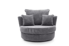 Jill Jumbo Swivel Chair - Grey