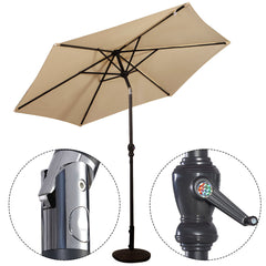 2.7m Garden Parasol with Crank-Beige