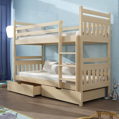 Wooden Bunk Bed Adas with Storage