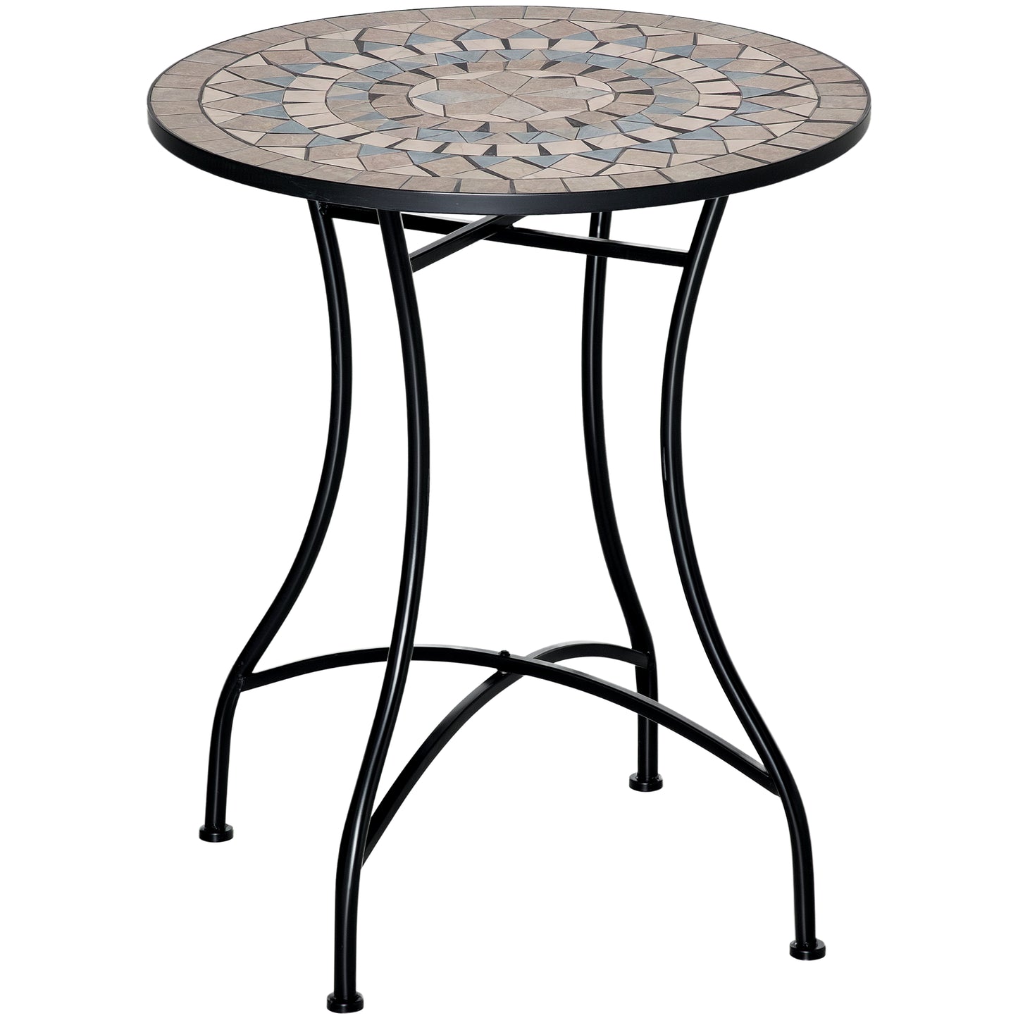 Outsunny 60cm Mosaic Outdoor Patio Table - Green