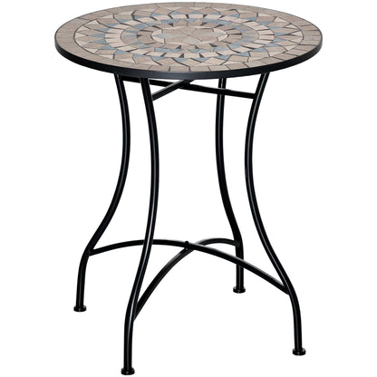 Outsunny 60cm Mosaic Outdoor Patio Table - Green
