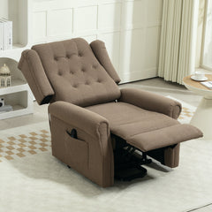 HOMCOM 45√Ç¬∞ Lifting Riser and Recliner Armchair - Dark Brown