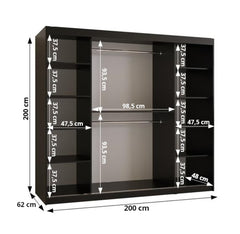 Parma II Sliding Door Wardrobe 200cm