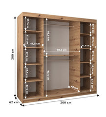 Morocco Sliding Door Wardrobe 200cm