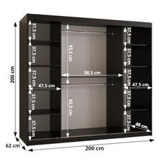 Parma Sliding Door Wardrobe 250cm