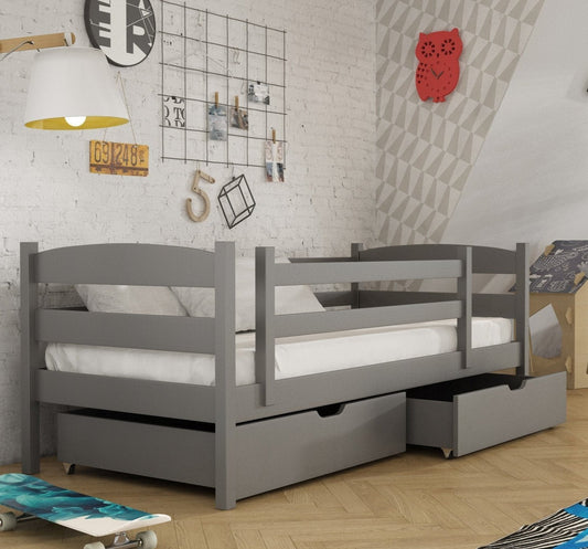 Wooden Single Bed Zoska with Storage