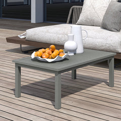 Outsunny 100cm x 60cm Aluminium Outdoor Coffee Table - Grey