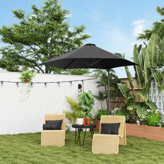 Outsunny 2.5m Rotating Cantilever Parasol - Black