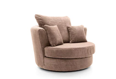 Jill Jumbo Swivel Chair - Brown