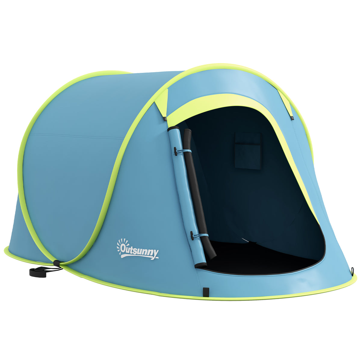 Outsunny Two-Man Pop-Up Dome Tent, with Accessories - Blue