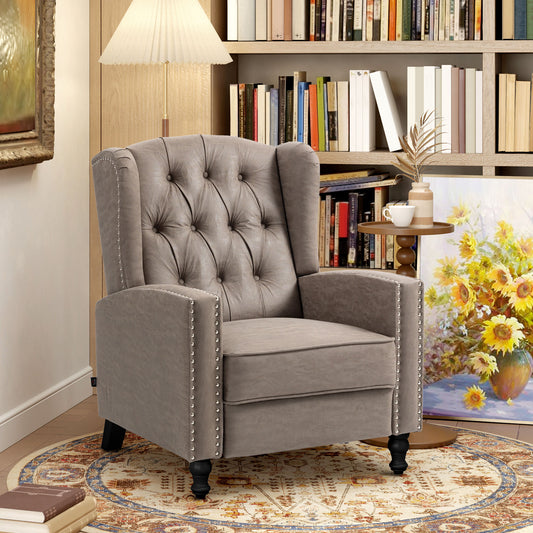 HOMCOM Chesterfield-Style Reclining Armchair - Brown