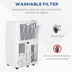 HOMCOM 12000 BTU Air Conditioning Unit, 3-in-1 Portable Air Conditioner, Dehumidifier, Cooling Fan with 3 Speeds, Remote Control, LED Display, 24H Timer, Window Venting Kit, Children Lock, 25m√Ç¬≤