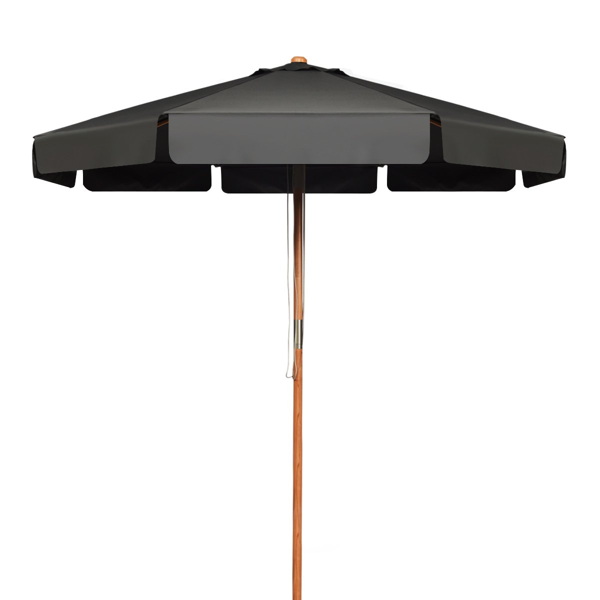 300 CM Patio Market Table Umbrella with Adjustable Height and Angle-Black
