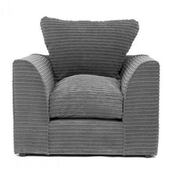 Porto Jumbo Cord Armchair - Grey