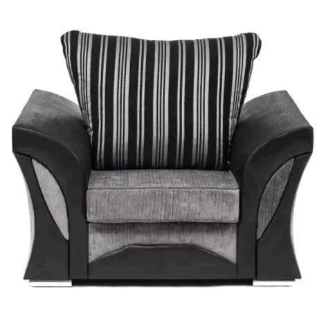 Ferol Fabric Armchair - Black/Grey