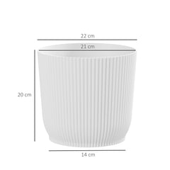 Outsunny Set of Three √ê¬§22cm Planters - White