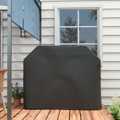 Outsunny 147 x 61cm Plastic Coated Protective Grill Cover - Black