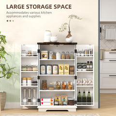 HOMCOM Multi-Storage Farmhouse Style Cabinet - White