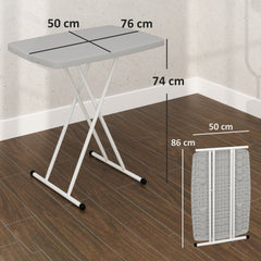 Outsunny Minimal Folding Outdoor Table - Grey/White