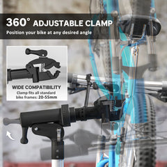 HOMCOM Bike Repair Stand, Heavy Duty Bike Stand for Maintenance, Max Load 40kg, Height Adjustable, Foldable and 360√Ç¬∞ Rotatable for Road Bike, Mountain Bike, E-Bike