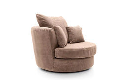 Jill Jumbo Swivel Chair - Brown