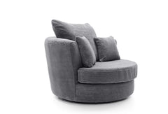 Jill Jumbo Swivel Chair - Grey