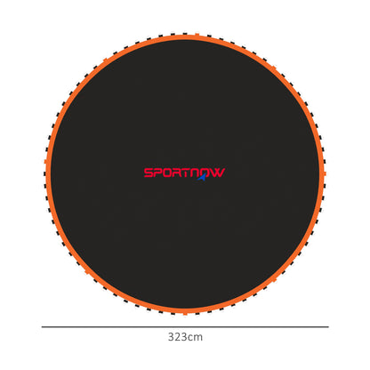 SPORTNOW Replacement Trampoline Mat with Spring Pull Tool, 72 V-Hooks, for 12ft Trampoline using 14cm Springs, Orange