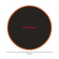 سجادة ترامبولين بديلة من SPORTNOW مع أداة سحب زنبركية، 72 خطافًا على شكل حرف V، لترامبولين بطول 12 قدمًا باستخدام زنبركات بطول 14 سم، برتقالية