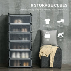 HOMCOM Six Cube Modular Storage Storage Unit - Black