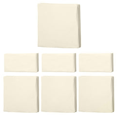 Outsunny Rattan Furniture Cushion Cover Replacement Set, 7 pcs-Cream