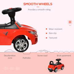 HOMCOM Ride on Car Baby Toddler Walker Foot to Floor Sliding Car Slider Red