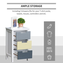 HOMCOM Storage Tower, Dresser Chest with Drawers, Wood Top, Organizer Unit for Closets Bedroom Nursery Room Hallway