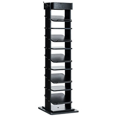 11 Tier 360° Rotating Shoe Organiser with 2 Hooks-Black