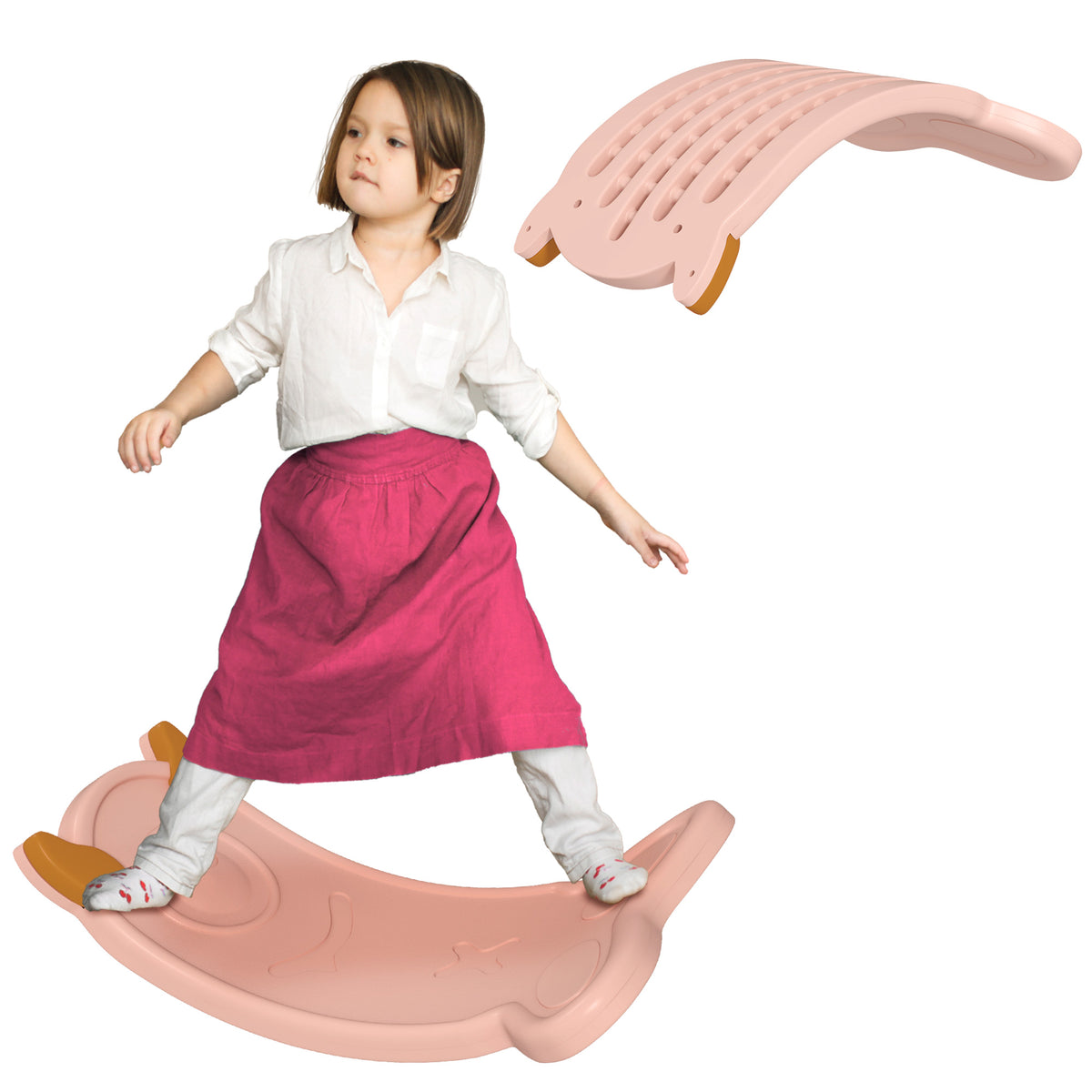 AIYAPLAY Balance Board for Kids Balance Training & Sensory Play, Pink