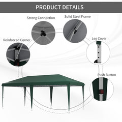 Outsunny 6 x 3 m Pop-Up Steel Frame Gazebo - Green